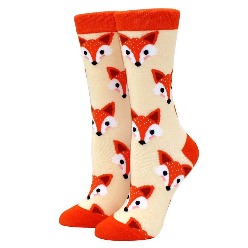 1 Pair Kawaii Women Socks Happy Funny Socks Fruit Harajuku Candy Colors Mid Socks Casual Crew Socks Women Size 35-42 Short Socks